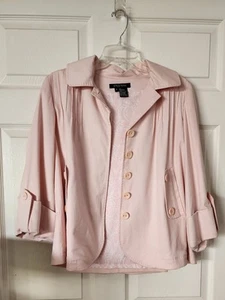 Etcetera Jacket 3/4 Sleeves, Short Swing Coat With Hood, Fully Lined - Picture 1 of 4