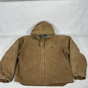Chaqueta Carhartt J141 Para Hombre 2XL Marrón Pato Lona Sherpa Forrada Abrigo con Capucha - Imagen 1 de 16