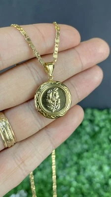 Joyería Personalizada Collar Flor Redonda Cadena Valentino para Mujer Regalos Foto 1 de 4