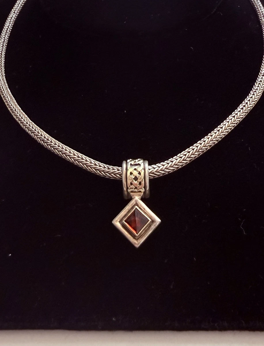 Double RL『STERLING SILVER NECKLACE』 Sterling Silver Logo Pendant Necklace for Women | Ralph Lauren® LI