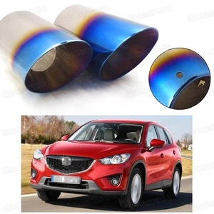 Blue Car Exhaust Muffler Tip Tail Pipe End Trim for Mazda CX-5 2013-2017 #1043 - Picture 1 of 7