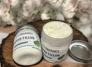 Peppermint Whipped Tallow Facial & Body Cream 8 oz - Picture 1 of 4