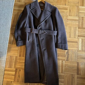 1930s Belted Wool Overcoat England M/L Dunn & Co great condition - Picture 1 of 8