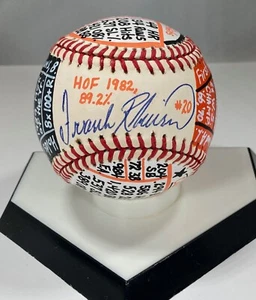 Frank Robinson Signed OAL VCBC SuperStats Baseball, Hand Painted, HOF, JSA Cert. - Picture 1 of 9