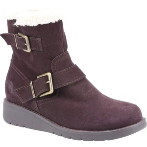 Hush Puppies LEXIE BOOT Brown Cow Suede Female Ladies Mid Boot - Picture 1 of 4