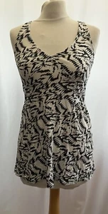 Women's Black Zebra Print Sleeveless Tank Top Size S - Picture 1 of 12