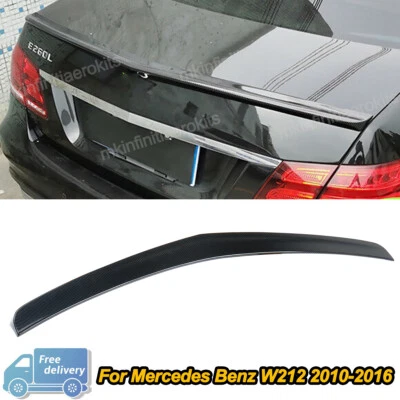 Rear Trunk Spoiler Fit Mercedes Benz W212 E350 E400 E500 2010-16 Carbon Color Foto 1 de 4