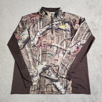 Mossy Oak Shirt Mens XL Break-up Infinity Camo Long Sleeve 1/4 Zip Scent Factor - Image 1 of 4