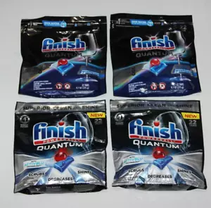 LOT (4) FINISH POWERBALL QUANTUM TABS DISHWASHER DETERGENT ACTIVBLU TECHNOLOGY - Picture 1 of 1