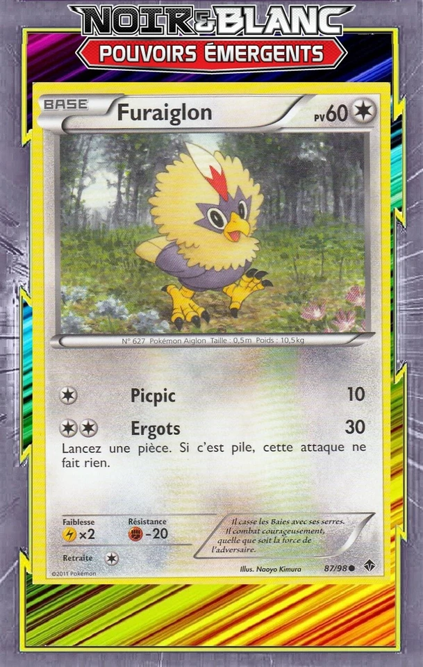 Furaiglon - NB02:Pouvoirs Emergents - 87/98 - Carte Pokemon Française - Photo 1/1