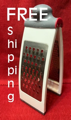 Good Cook Folding Grater with Knob Handle - 2 Sides (White, Gray, Red) - Image 1 of 4