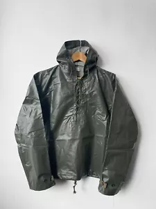 Vintage 1970s Italian Foul Weather Raincoat Smock Jacket - Hooded - Medium - Picture 1 of 22