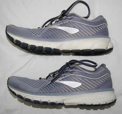 brooks shoes women 8.5 medium B running ghost 12 gray w/ peach trim 1203051b086 - Image 1 of 4