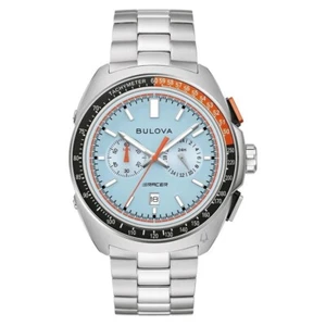 Nuevo reloj para hombre Bulova Racer cronógrafo cuarzo esfera azul 98B432 - Imagen 1 de 4