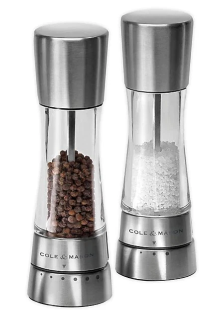 Cole & Mason H59408GUSA Derwent Stainless Steel Salt & Pepper Grinder Set