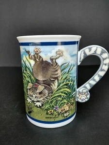 Comical Cat's Cat Mug "On The Prowl" Danbury Mint Gary Patterson Hunting Collect - Picture 1 of 11