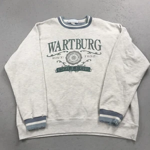 DE COLECCIÓN Wartburg College Sudadera Para Hombres XL Gris Azul Timbre Cuello Redondo NCAA 90s - Imagen 1 de 11