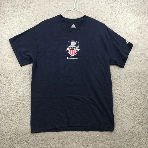 Adidas Shirt Adult Medium Blue MLS New England Revolution Short Sleeve 31440 Cover