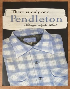 Pendleton Woolen Mills Advertising Store Display Poster 22" x 28" Board Shirt - Picture 1 of 1