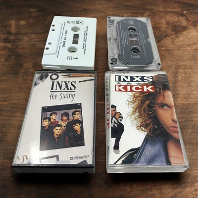 Vintage 1980's Lot 2 x INXS Audio Tape Cassettes Kick & The Swing New Wave Alt - Imagem 1 de 3