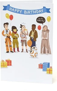 Disney Star Wars Birthday Card  Rey - Picture 1 of 1