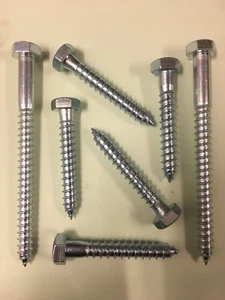 M12, HEXAGON HEAD, COACH SCREWS, BRIGHT ZINC PLATED. - Picture 1 of 1