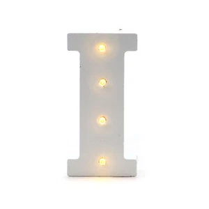 LED Buchstabe "I" mit Beleuchtung Geburtstagsdeko Batteriebetrieben Alphabet ABC - Bild 1 von 7