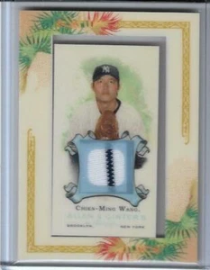 2006 ALLEN & GINTER CHIEN-MING WANG RELIC PIN STRIPE JERSEY CARD AGR-CMW YANKEES - Picture 1 of 2