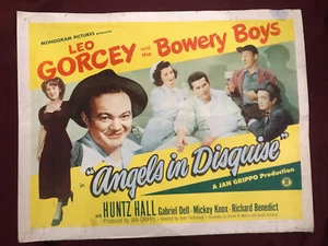 ANGELS IN DISGUISE MOVIE POSTER HALF SHEET 1949 BOWERY BOYS GORCEY HALL - Picture 1 of 6