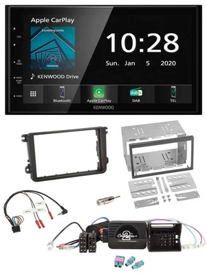 Kenwood Bluetooth Lenkrad DAB USB 2DIN Autoradio für VW Amarok Beetle EOS Caddy - Bild 1 von 4
