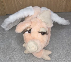 Folkmanis Flying Pig Handpuppe 20 Zoll groß rosa weiß Wimpern Flügel - Bild 1 von 5