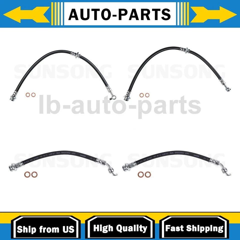Manguera de freno delantera trasera 4x para Nissan Máxima 2016-2017 3,5 L Foto 1 de 4