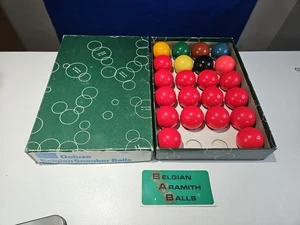Vintage Belgian Aramith Billiard Snooker Ball Set 2 1/16 No Numbers Belgium Pool - Picture 1 of 16