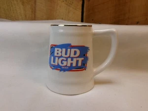 Vintage Bud Light Beer Small Souvenir Mug Stein Tankard ~ Busch Gardens - Picture 1 of 4