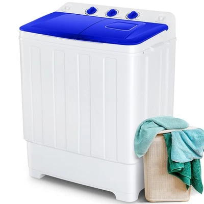 Lavadora y secadora compacta 2 en 1 doble bañera portátil 30 lb Foto 1 de 4