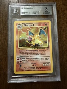 2000 POKEMON BASE SET 2 #4 CHARIZARD-HOLO BGS 8 - Picture 1 of 2
