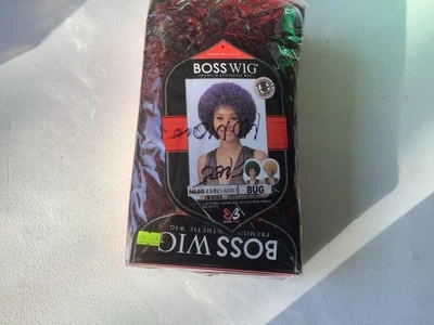 Peluca Bobbi Boss M680 Jumbo Afro - Peluca sintética premium - Color BUG Borgoña Foto 1 de 3