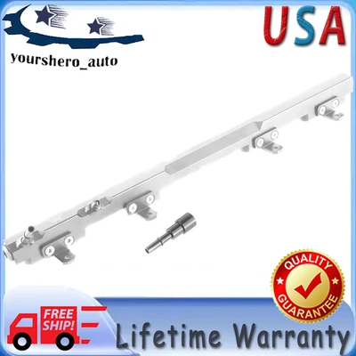 Silver Aluminum Fuel Rail Fit 1997-2001 Jeep Wrangler TJ Cherokee XJ 4.0L 2000 - Image 1 of 4