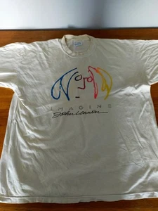 John Lennon Imagine Self Portrait T-shirt Vintage Rare Beatles Shirt - Picture 1 of 4