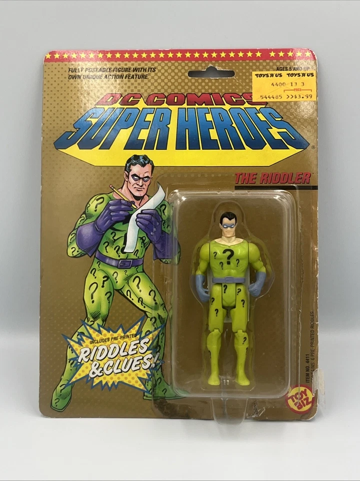 Figura de acción 1989 DC COMICS SUPER HÉROES BATMAN EL ACERTIJO ACERTIJOS Y PISTAS SIN USAR, EN CAJA Foto 1 de 4