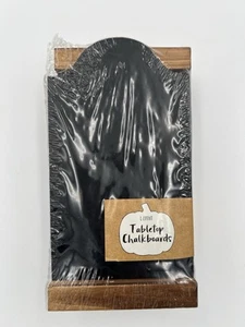 Tabletop Chalkboards Signs with Rustic Wood Stands 5 x 9 inch Set of 4 - Picture 1 of 4