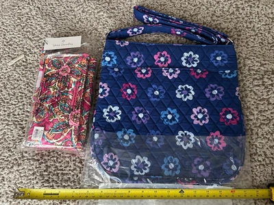 Vera Bradley Wallet Crossbody Sunburst Floral Pink and Triple Zip Hipster - Image 1 of 2