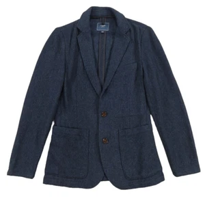 J.Crew Tweed Sports Coat Blazer Mens XS, Thompson Unconstructed Navy, Wool Blend - Picture 1 of 13