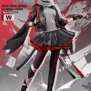 Arknights W Nightingale Dress Women Cosplay Costume Party Fullset Outfit Props - Picture 1 of 19