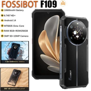 FOSSiBOT F109 5G Rugged Phone Dual Screen Android 14.0 Waterproof Mobile Global - Picture 1 of 12