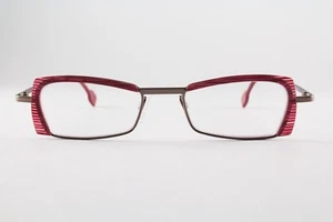 Seltene authentische Theo Roomiis.be 49 46 mm rosa Streifen Metallbrille Belgien - Bild 1 von 7