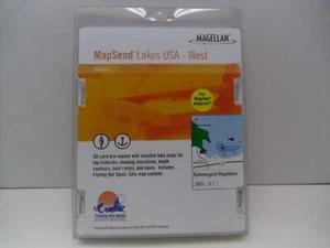 Magellan MapSend Lakes U.S.A. West Maps Pre-loaded SD Card eXplorist 400 500 600 - Picture 1 of 2
