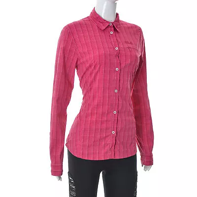 Jack Wolfskin Women Shirt Small S Pink Magenta Plaid Long Sleeve Button Up - Image 1 of 4