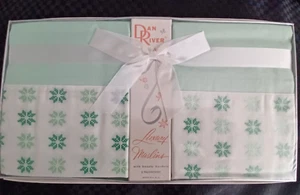 Dos fundas de almohada celestiales del río Dan verdes de lujo para musulmanes 42"" x 36"" nuevas - Imagen 1 de 4