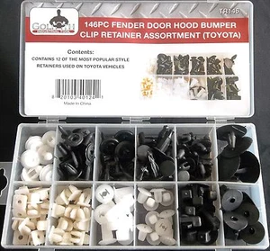 146 piezas SURTIDO DE RETENEDOR DE CUERPO CLIP DE CAPUCHA PARA PUERTA FENDER SE ADAPTA A TOYOTA'S - Imagen 1 de 3